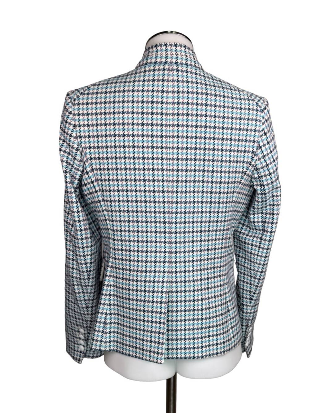 $650 Veronica Beard Farley Dickey Blazer Turquoise Multi Linen Size 4 - Picture 4 of 13